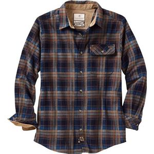 Legendary Whitetails Buck Camp Flanel Herenoverhemd, lange mouwen, geruit overhemd met knoopsluiting, corduroy-manchetten, 4XL