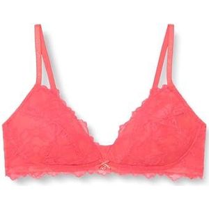 EMPORIO ARMANI Vrouw Eternal Lace Gewatteerde Driehoek BH Roze XL, Neon Roze Bloemen, XL