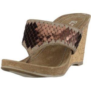 Buffalo Damask Sequins 309-9184-1, damessandalen, groen khaki01, 38 EU
