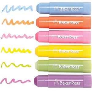 Baker Ross AX705 Pastel Paint Sticks - Pack van 6, Poster Paint Sticks voor kinderen kunst en ambachten en schildersets