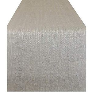 DII Tafelblad-collectie van PVC, geweven tafelloper voor binnen of buiten, 33 x 183 cm, grijs