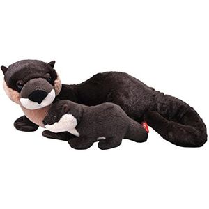 Wild Republic Moeder en baby River Otter, gevuld dier, 30 cm, cadeau voor kinderen, pluche speelgoed, vulling is gesponnen gerecyclede waterflessen
