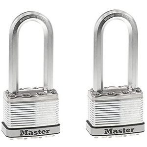 Master Lock M5XTLJ Magnum hangslot met sleutel, 2 stuks, gelijksluitend