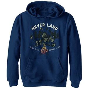 Disney Camp Never Land Hoodie voor kinderen, uniseks, Marineblauw Heather, S