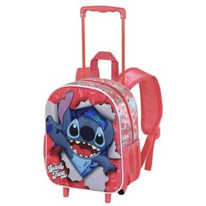 Lilo and Stitch Thing-Small 3D-rugzak met wielen, roze, 26 x 34 cm, inhoud 12,5 l, roze, Eén maat, Kleine 3D-rugzak met wielen ding