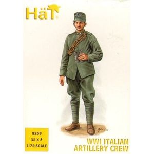 Unbekannt HäT - 1/72 WWI Italiaanse artillerie-team - plastic modelbouwset figuren