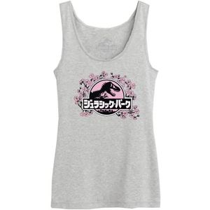 Jurassic Park Tanktop voor dames, Grijs Melange, L