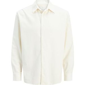 JACK & JONES Heren Jprccascot Corduroy L/S Shirt, cloud dancer, M