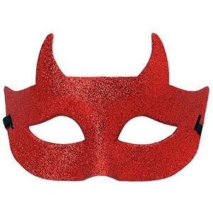 Boland 72277 - Glitter-masker duivel, oogmasker, devil, accessoire, kostuumaccessoires, Halloween, carnaval, themafeest
