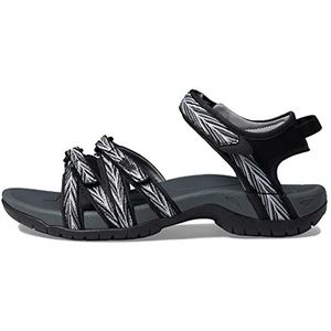 Teva W Tirra sandaal voor dames, Palmen Zwart Wit, 42 EU