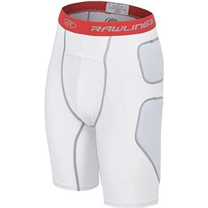 Rawlings Slider Shorts voor heren, Wit/weelderige tuin, S