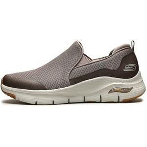 Skechers Arch Fit Banlin, sportschoen voor heren, Taupe mesh synthetische trim, 48.5 EU