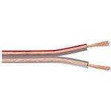 Luidspreker kabel (CU koper) - 2x 0,75mm² / transparant - 10 meter