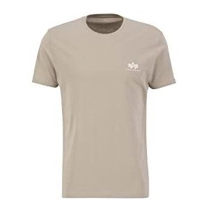 Alpha Industries Basic T-Shirt met klein Logo voor heren Vintage Sand