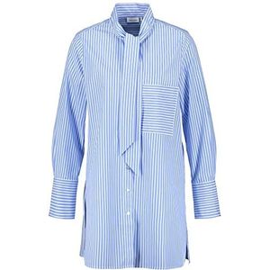 Gerry Weber Dames 160010-31408 blouse, blauw/ecru/wit strepen, 36, blauw/ecru/witte strepen., 36