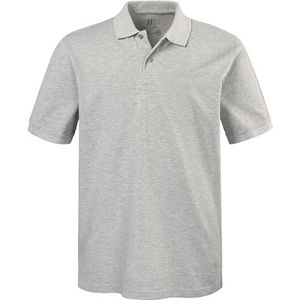 JP 1880 Poloshirt voor heren, bovendeel, knoopsluiting, hemdkraag, piqué polohemd, grijs melange, XXL