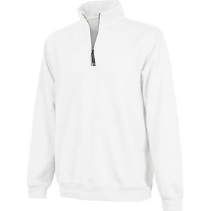 Charles River Apparel Unisex-Adult's Crosswind Quarter Zip Sweatshirt (Regular & Big-Tall Sizes), White, M