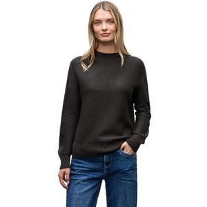 Street One 3017074 gestructureerde trui, bruin, ultra diep, 46 dames