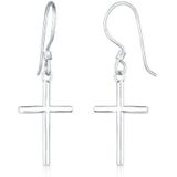 Elli Oorbellen Dames Oor Hanger Kruis Symbool in 925 Sterling Zilver