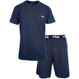 Fila Pyjama voor heren, kort, 100% katoen, nachtkleding voor heren, zacht en comfortabel, maat S, M, S