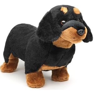 Uni-Toys - Teckel, staand (zonder lijn) - 28 cm (lengte) - pluche hond, huisdier - pluche dier, knuffeldier