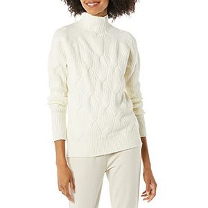 Amazon Essentials Dames Soft Touch Trechter Neck Kabel Jumper, Ivoor, XS
