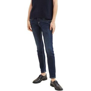 TOM TAILOR Dames Tapered Fit Jeans, 10138 - Rinsed Blue Denim, 27W / 30L