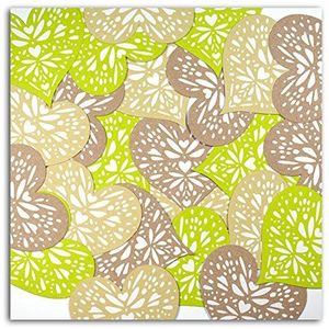 Toga fpd103 – 24 stuks gesneden vorm papier 8.5 x 15.5 x 1 cm, groen/Taupe/Beige