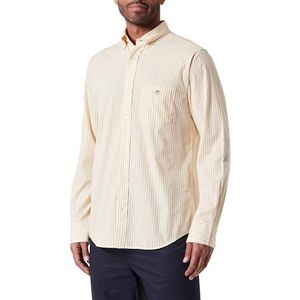 GANT Reg Poplin Stripe Shirt voor heren, Dusty Yellow, S