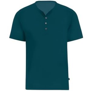 Trigema - T-shirt - Saffier - DELUXE Katoen - Korte Mouwen