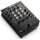 Numark M4 - 3-kanaals Scratch DJ-mixer, Rek te monteren met 3-bands EQ, microfooningang en vervangbare crossfader met reverse en hellingsregeling