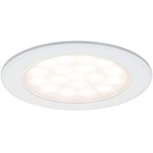 Paulmann 99921 LED meubellamp inbouwlamp rond incl. 2x2,5 watt kastlamp wit mat kastlicht aluminium, kunststof keukenlamp 3000 K