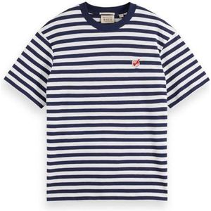Scotch & Soda - Core - T-shirt - Navy/White - Regular Fit