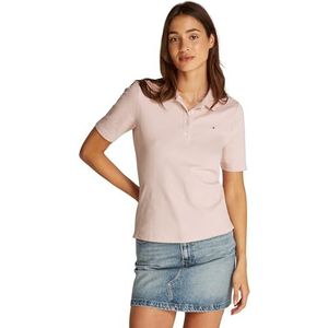 Tommy Hilfiger Dames 1985 REG Pique Polo SS WW0WW43224, roze (Foggy Pink), L
