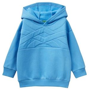 United Colors of Benetton Sweatshirt met capuchon voor kinderen en jongens, Lichtblauw 16F, 2 jaar