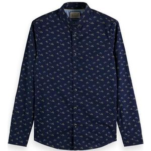 Ditsy AOP Shirt, Navy Blue Sailboat Aop 7113, XXL