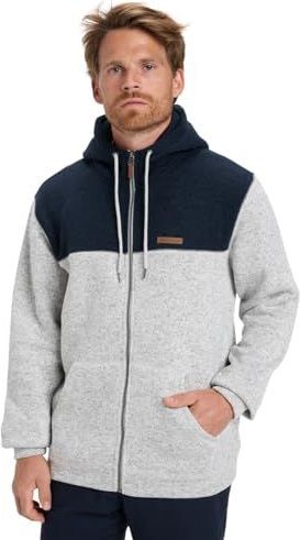 Quiksilver - Keller Block - Sweatshirt - Grijs - Volledige Zip Hoodie - Regular Fit