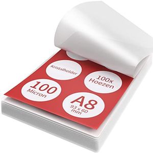 ACROPAQ Lamineerhoezen visitekaartjes - A8, 100 micron, 100 stuks
