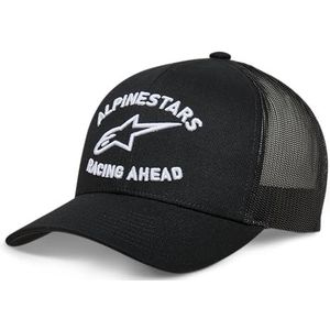 Alpinestars Triple Trucker Hat Baseball Cap Heren, Zwart/Zwart/Wit, Eén maat