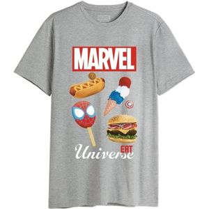 Marvel T-shirt heren, Grijs Melange, S