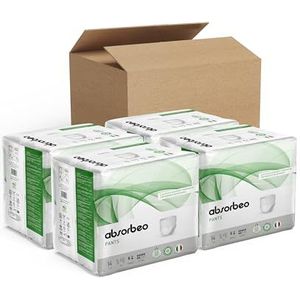 Absorbeo Pants Extra, elastische onderbroek voor gemiddelde incontinentie, absoluut comfort, volledige bescherming, geurremmend systeem, ademend, uniseks, maat XL, 4 verpakkingen van 14 stuks (in