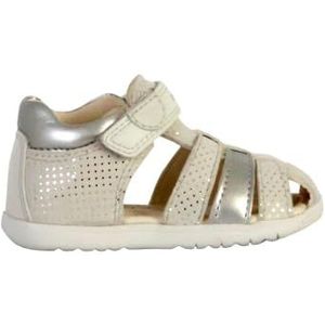 Geox Baby meisje B Macchia Gir sandaal, Off White Lt Silver, 20 EU