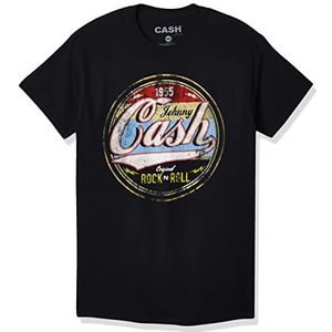 Johnny Cash Heren Original Rock and Roll T-shirt, Zwart, XL