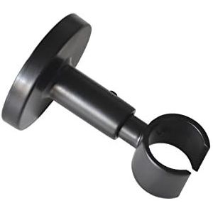 GARDINIA - Chicago-collectie - Plafondsteun voor Gordijnroeden - Mat-Zwart - Ø 20 mm
