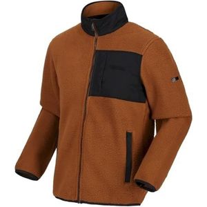 Regatta Heren Cayo High Pile Borg Full-Zip Ripstop Winter Fashion Fleece, Bruin Tan/Zwart, XL