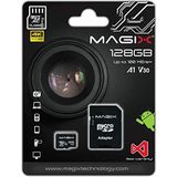 Magix 4K_Variation MicroSD-kaart 4K Series Class10 V30 Geheugenkaart + SD Adapter, Leessnelheid tot 95 MB/s (128GB)