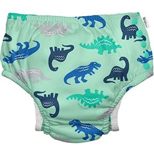 Green Sprouts - Eco zwemluier met drukknoopjes - Seafoam Simple Dino - 24mo (18-24m)