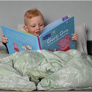 Manostiles Danish Ontwerp Organisch Katoen Luxe Junior Beddengoed, Zachte Matcha