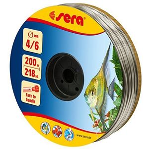 sera 4/6 slang grijs 200 m - luchtslang voor aquarium - flexibele luchtpompslangen met 4/6 mm diameter (binnen/buiten)