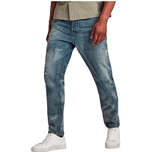 G-STAR RAW Grip 3d Relaxed Tapered Jeans heren, Blauw (Faded Bay Burn Destroyed B988-c605), 28W / 32L